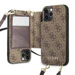 GUESS GUHCP12MCB4GB IPHONE 12/12 PRO 6.1 "BROWN / BROWN HARDCASE 4G CROSSBODY CARDSLOT