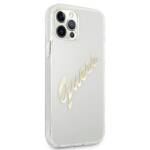 GUESS GUHCP12MKTRSVGO IPHONE 12/12 PRO 6.1 "TRANSPARENT HARDCASE VINTAGE SCRIPT GOLD