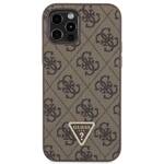 GUESS GUHCP12MP4TDSCPW IPHONE 12/12 PRO 6.1 "BROWN / BROWN HARDCASE CROSSBODY 4G METAL LOGO