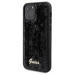 GUESS GUHCP12MPSFDGSK IPHONE 12/12 PRO 6.1 "BLACK/BLACK HARDCASE SEQUIN SCRIPT METAL