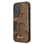 GUESS GUHCP12MPUSNSMLB IPHONE 12/12 PRO 6.1 "BRONZE/BROWN HARDCASE SCRIPT PYTHON COLLECTION