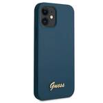 GUESS GUHCP12SLSLMGBL IPHONE 12 MINI 5.4 "BLUE/BLUE HARDCASE METAL LOGO SCRIPT