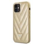 GUESS GUHCP12SPUVQTMLBE IPHONE 12 MINI 5.4 "GOLD/GOLD HARDCASE V-QUILTED COLLECTION