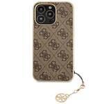 GUESS GUHCP13LGF4GBR IPHONE 13 PRO / 13 6.1 "BRONZE / BROWN HARDCASE 4G CHARMS COLLECTION