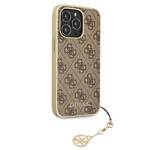 GUESS GUHCP13LGF4GBR IPHONE 13 PRO / 13 6.1 "BRONZE / BROWN HARDCASE 4G CHARMS COLLECTION