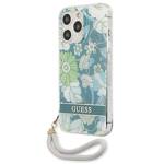 GUESS GUHCP13LHFLSN IPHONE 13 PRO / 13 6.1 "GREEN / GREEN HARDCASE FLOWER STRAP