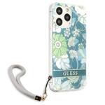 GUESS GUHCP13LHFLSN IPHONE 13 PRO / 13 6.1 "GREEN / GREEN HARDCASE FLOWER STRAP