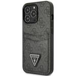 GUESS GUHCP13LP4TPK IPHONE 13 PRO / 13 6.1 "BLACK / BLACK HARDCASE 4G TRIANGLE CARDSLOT LOGO