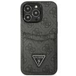 GUESS GUHCP13LP4TPK IPHONE 13 PRO / 13 6.1 "BLACK / BLACK HARDCASE 4G TRIANGLE CARDSLOT LOGO