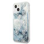 GUESS GUHCP13MLGPEBL IPHONE 13/14/15 6.1 "BLUE / BLUE HARDCASE PEONY LIQUID GLITTER