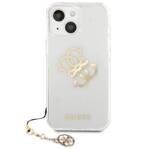 GUESS GUHCP13SKS4GGO IPHONE 13 MINI 5.4 "TRANSPARENT HARDCASE 4G GOLD CHARMS COLLECTION