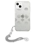 GUESS GUHCP13SKSPESI IPHONE 13 MINI 5.4 "SILVER/SILVER HARDCASE PEONY CHAIN COLLECTION