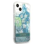 GUESS GUHCP13SLFLSN IPHONE 13 MINI 5.4 "GREEN/GREEN HARDCASE FLOWER LIQUID GLITTER