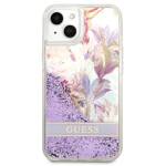 GUESS GUHCP13SLFLSU IPHONE 13 MINI 5.4 "PURPLE/PURPLE HARDCASE FLOWER LIQUID GLITTER