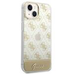 GUESS GUHCP14MHG4MHG IPHONE 14 PLUS / 15 PLUS 6.7 "GOLD / GOLD HARDCASE 4G PATTERN SCRIPT