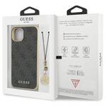 GUESS GUHCP14SGF4G4G IPHONE 14/15/13 6.1 "GRAY / GRAY HARDCASE 4G CHARMS COLLECTION