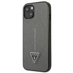 GUESS GUHCP14SPSATLG IPHONE 14/15/13 6.1 "SILVER / SILVER HARDCASE SAFFIANOTRIANGLE LOGO