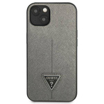 GUESS GUHCP14SPSATLG IPHONE 14/15/13 6.1 "SILVER / SILVER HARDCASE SAFFIANOTRIANGLE LOGO