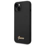 GUESS GUHCP14SSLSMK IPHONE 14/15/13 6.1 "BLACK / BLACK HARD CASE SILICONE VINTAGE GOLD LOGO