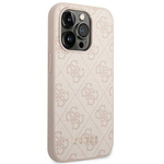 GUESS GUHCP14XG4GFPI IPHONE 14 PRO MAX 6.7 "PINK/PINK HARD CASE 4G METAL GOLD LOGO