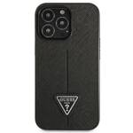 GUESS GUHCP14XPSATLK IPHONE 14 PRO MAX 6.7 "BLACK/BLACK HARDCASE SAFFIANOTRIANGLE LOGO