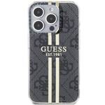 GUESS GUHCP15LH4SGK IPHONE 15 PRO 6.1 "BLACK/BLACK HARDCASE IML 4G GOLD STRIPE