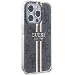 GUESS GUHCP15LH4SGK IPHONE 15 PRO 6.1 "BLACK/BLACK HARDCASE IML 4G GOLD STRIPE