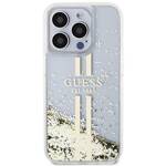 GUESS GUHCP15LLFCSEGT IPHONE 15 PRO 6.1 "TRANSPARENT HARDCASE LIQUID GLITTER GOLD STRIPES