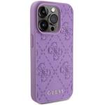 GUESS GUHCP15LP4EPMI IPHONE 15 PRO 6.1 "PURPLE/LIGHT PURPLE HARDCASE LEATHER 4G STAMP