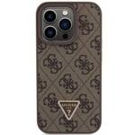 GUESS GUHCP15LP4TDPW IPHONE 15 PRO 6.1 "BROWN/BROWN HARDCASE LEATHER 4G TRIANGLE STRASS