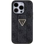 GUESS GUHCP15LPGS4TDK IPHONE 15 PRO 6.1 "BLACK/BLACK HARDCASE GRIP STAND 4G TRIANGLE STRASS