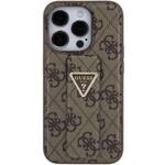 GUESS GUHCP15LPGS4TDW IPHONE 15 PRO 6.1 "BROWN/BROWN HARDCASE GRIP STAND 4G TRIANGLE STRASS