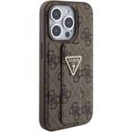 GUESS GUHCP15LPGS4TDW IPHONE 15 PRO 6.1 "BROWN/BROWN HARDCASE GRIP STAND 4G TRIANGLE STRASS