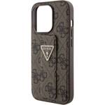 GUESS GUHCP15LPGS4TDW IPHONE 15 PRO 6.1 "BROWN/BROWN HARDCASE GRIP STAND 4G TRIANGLE STRASS