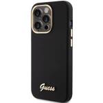 GUESS GUHCP15LSMBSLK IPHONE 15 PRO 6.1 "BLACK/BLACK HARDCASE SILICONE SCRIPT METAL LOGO & FRAME