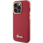 GUESS GUHCP15LSMBSLM IPHONE 15 PRO 6.1 "MAGENTA HARDCASE SILICONE SCRIPT METAL LOGO & FRAME