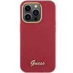 GUESS GUHCP15LSMBSLM IPHONE 15 PRO 6.1 "MAGENTA HARDCASE SILICONE SCRIPT METAL LOGO & FRAME