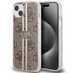 GUESS GUHCP15SH4SH4SGW IPHONE 15/14/13 6.1 "BROWN / BROWN HARDCASE IML 4G GOLD STRIPE