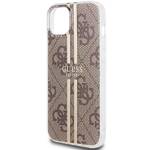 GUESS GUHCP15SH4SH4SGW IPHONE 15/14/13 6.1 "BROWN / BROWN HARDCASE IML 4G GOLD STRIPE