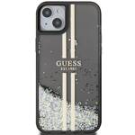 GUESS GUHCP15SLFCSEGK IPHONE 15/14/13 6.1 "BLACK / BLACK HARDCASE LIQUID GLITTER GOLD STRIPES