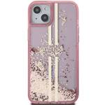 GUESS GUHCP15SLFCSEGP IPHONE 15/14/13 6.1 "PINK / PINK HARDCASE LIQUID GLITTER GOLD STRIPES