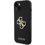 GUESS GUHCP15SP4LGK IPHONE 15/14/13 6.1 "BLACK / BLACK HARDCASE LEATHER PERFORATED 4G GLITTER LOGO