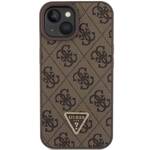 GUESS GUHCP15SP4TDPW IPHONE 15/14/13 6.1 "BROWN / BROWN HARDCASE LEATHER 4G TRIANGLE STRASS