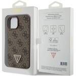 GUESS GUHCP15SP4TDPW IPHONE 15/14/13 6.1 "BROWN / BROWN HARDCASE LEATHER 4G TRIANGLE STRASS