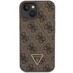 GUESS GUHCP15SP4TDSCPW IPHONE 15/14/13 6.1 "BROME / BROWN HARDCASE CROSSBODY 4G METAL LOGO