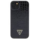 GUESS GUHCP15SPCRTHCK IPHONE 15/14/13 6.1 "BLACK / BLACK HARDCASE CROCO TRIANGLE METAL LOGO