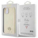 GUESS GUHCP15SPS4DGPD IPHONE 15/14/13 6.1 "GOLD / GOLD HARDCASE LEATHER 4G METAL LOGO STRASS