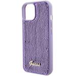 GUESS GUHCP15SPSFDGS IPHONE 15/14/13 6.1 "PURPLE / PURPLE HARDCASE SEQUIN SCRIPT METAL