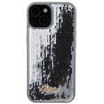 GUESS GUHCP15SPSFDGSS IPHONE 15/14/13 6.1 "SILVER / SILVER HARDCASE SEQUIN SCRIPT METAL