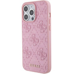 GUESS GUHCP15XP4EPMPMP IPHONE 15 PRO MAX 6.7 "PINK/PINK HARDCASE LEATHER 4G STAMPED